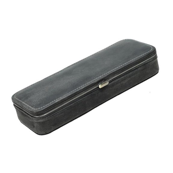 Hard Case Fountain Pen Box with 3 Writing Slots, Card Slot and Metal Frame for Office, Study Desk and Travel Use