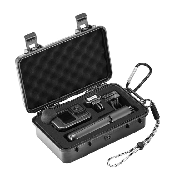 Hard Case for Gopro Hero 13/12/11/10/9 Media Mod/Volta/Light Mod,Wasterproof Organizer Travel Storage Case for Go pro Hero for dji osmo action 6 5 with 2 Batteries Accessories