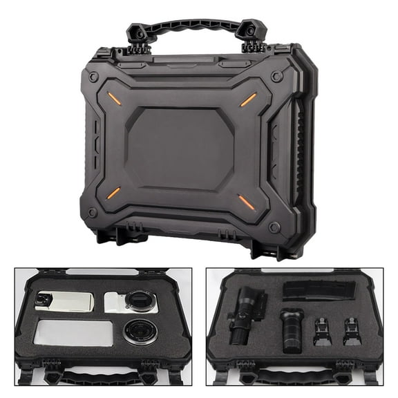 Hard Case Hand Tool Case Electronic Organizer Case Foam Interior Multipurpose Tool Storage Box Hard Carrying Case for Camera