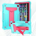 thumbnail image 1 of Hard Case for Kindle Fire HD 8 & Fire HD 8 Plus Tablet (2022 Release - 12th Generation) 8 Inch - Sturdy Viewing Kickstand Shockproof Case Lightweight Rugged Simple Back Cover Case, Mint + Rose, 1 of 5
