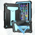 thumbnail image 1 of Hard Case for Kindle Fire HD 8 & Fire HD 8 Plus Tablet (2022 Release - 12th Generation) 8 Inch - Sturdy Viewing Kickstand Shockproof Case Lightweight Rugged Simple Back Cover Case, Black + Blue, 1 of 5