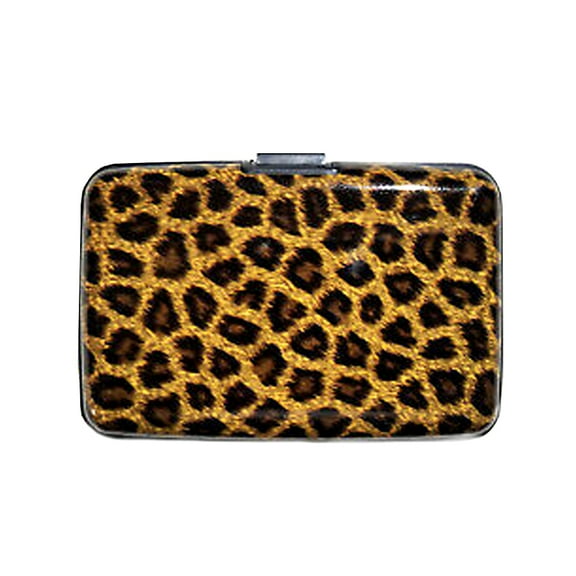 - Hard Case Leopard Mini Wallet Credit Card Holder Waterproof Unisex -