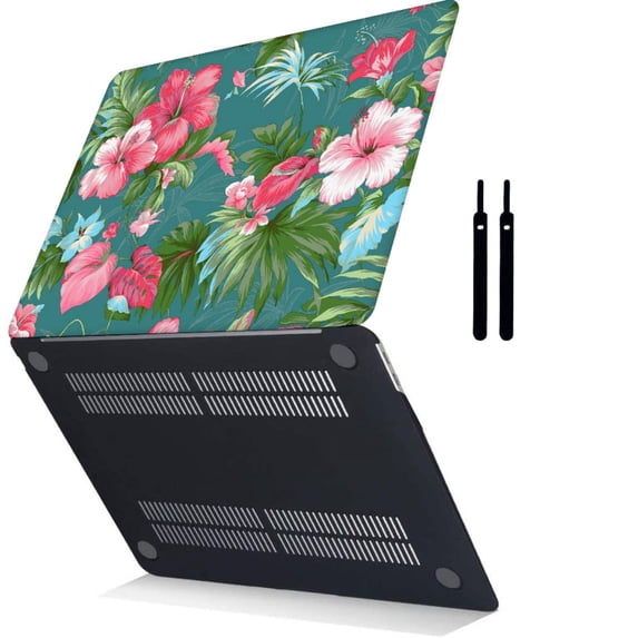 Hard Case Only Compatible MacBook Air 13.6" with Retina Display Touch ID Type C Cable Tie Model: A2681 m2 (Flowers 274)