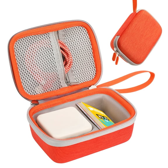 Hard Case Replacement Travel Case for Yoto Mini, Kids Audio Card Portfolio Case Designed to Hold Player, Audio Cards, and Accessories for Boys and Girls (Orange-S)