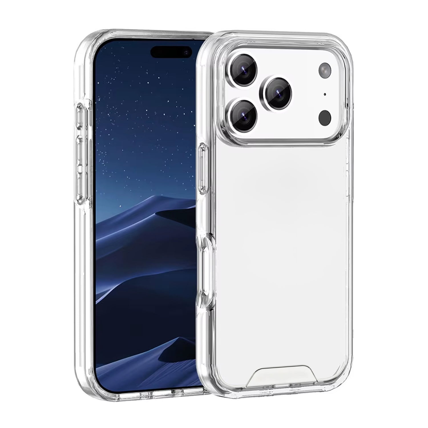 Hard Clear Case with Metal Button - CLEAR for iPhone 17 Pro Max
