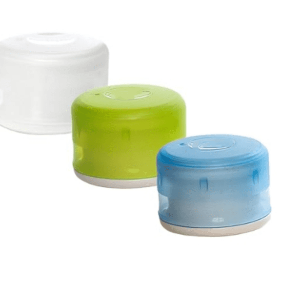 Hard Container | Easy Open | Food-Safe Material, Clear/Green/Blue, Small