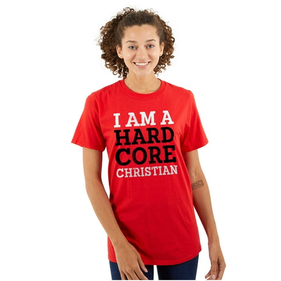 Hard Core Christian Religious Faith Men's Graphic T Shirt Tees Brisco Brands S