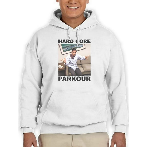 Hard Core Parkour Hoodie Men The Office, Male 4X-Large
