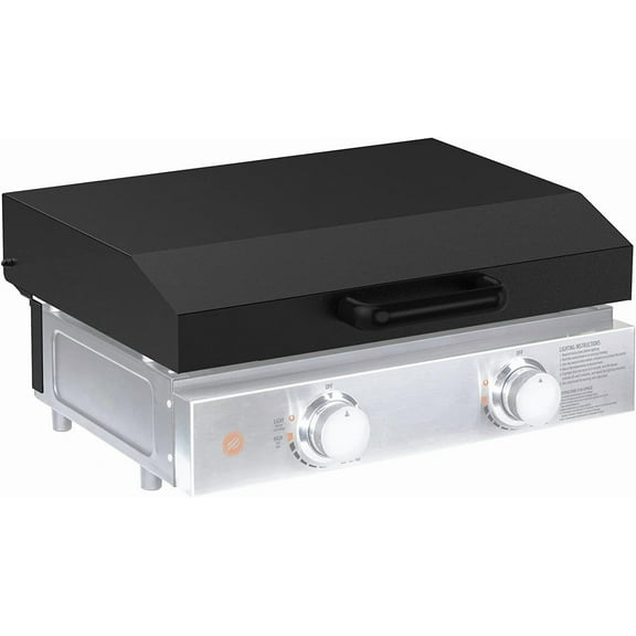 Hard Cover Hood 5011 Griddle Hood for 22 Inches Table Top Griddle with Rear Grease, Black