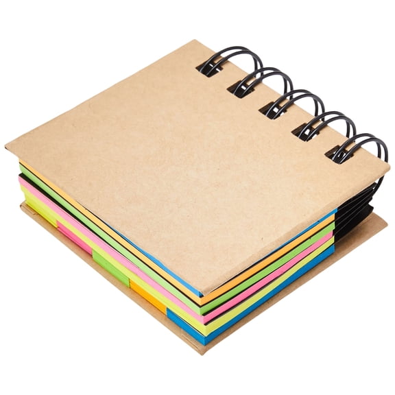 Hard Covers Sticky Note Self-Adhesive Sticky Pad Spirals Notebook Combination Memos Pad Suitable for Office Workers