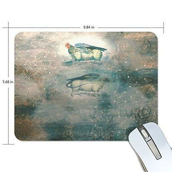 Hard Cows And Chickens Mouse pads Gaming Mouse Pad 9.84x7.87 inches