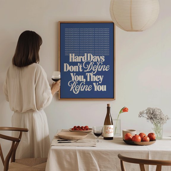 Hard Days Don T Define You Aesthetic Motivational Poster Inspirational Quote Print Typography Print Modern Apartment Decor, Poster Only