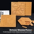 thumbnail image 1 of Hard Difficulty Impossible Wooden Puzzle Set - Fractal Tray Brain Teaser for Adults, Challenging Geometric Puzzle Mind-Bending Stress Relief Game, 1 of 7