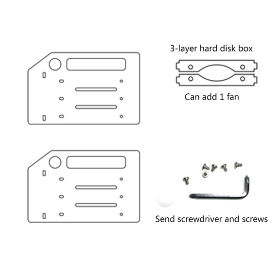 Hard Disk Bracket for 3.5in HDD Storage Bracket Organizer Case Rack Hard Drive 3.5'' Multi-Layers Cooling Bay