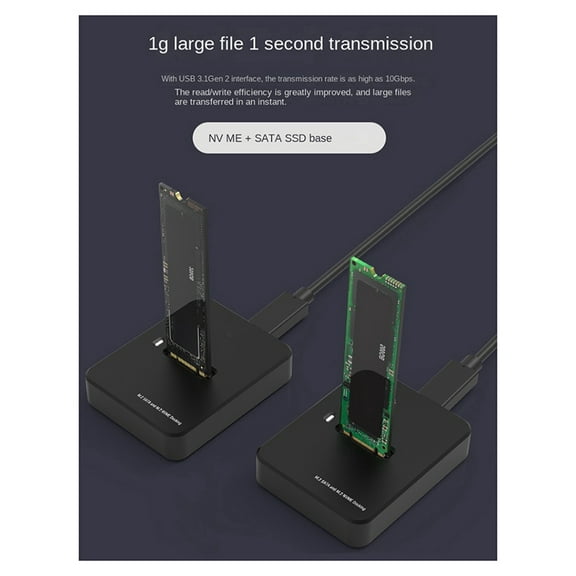 Hard Drive Base NVME/SATA Dual Protocol Type-C Hard Drive Base