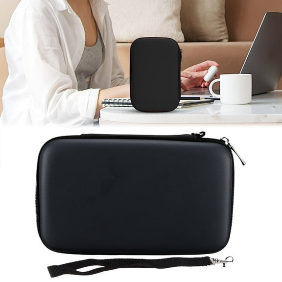 Hard Drive Carrying Case Storage Organizer Bag Multi Purpose Carry Compatible With WD EVA Shockproof Travel Case Home Textile StoragePu, Black A