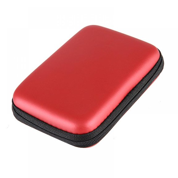 Hard Drive Hard Case, Rectangle Shaped Portable Protection EVA Shockproof Earbuds Earphone Headset Headphone Carrying Cases with Zipper for Wired/Bluetooth Headset Change Purse
