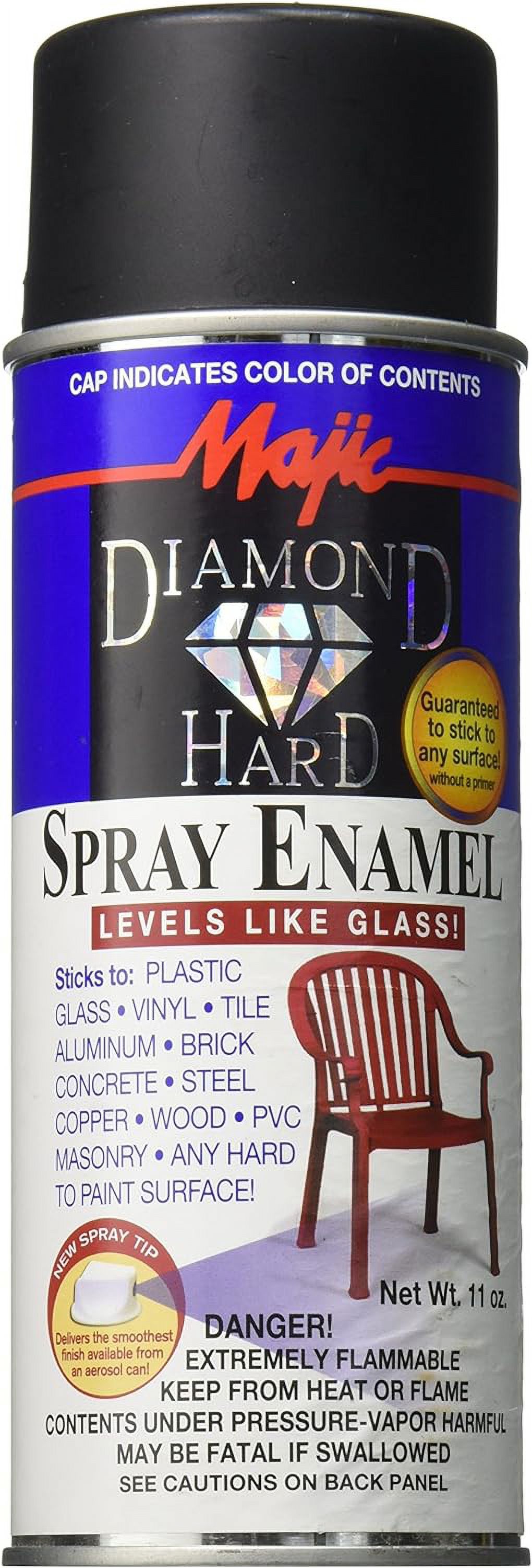 Hard Enamel Paint, Aerosol, 11Ounce, Black