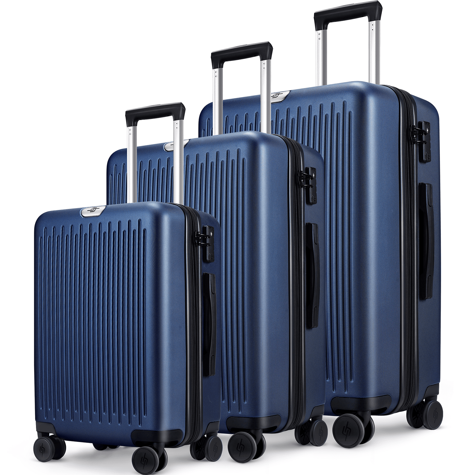 LONG VACATION Luggage Set 4 Piece Luggage Set ABS hardshell TSA