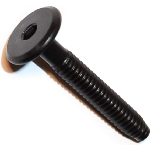Hard to Find Fastener Black Joint Connector Bolts, Flat Hex Head Bolts for Furniture Construction, Cabinetry, Architecture, Home Improvement, 1/4"-20 x 1.57", Pack of 10