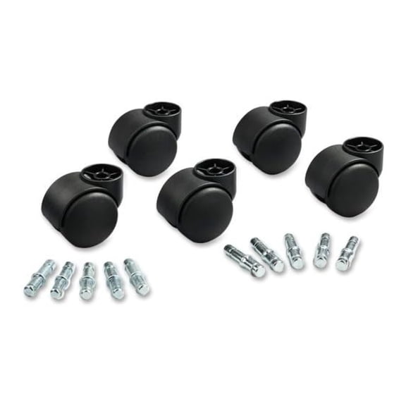 Hard Floor Casters - 2.18" - 100 lb per Caster - Black