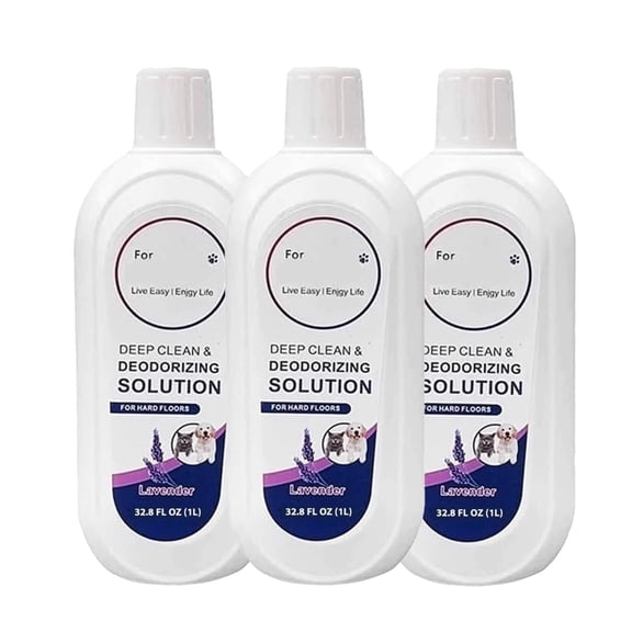 Hard Floor Cleaner Lavender Scent 1 Liter 3 Pack Deep Cleaning Formula Compatible with Tineco iFloor 2 3 Breeze Floor One S3 S5 S5 Pro 2 S6 S7 Pro