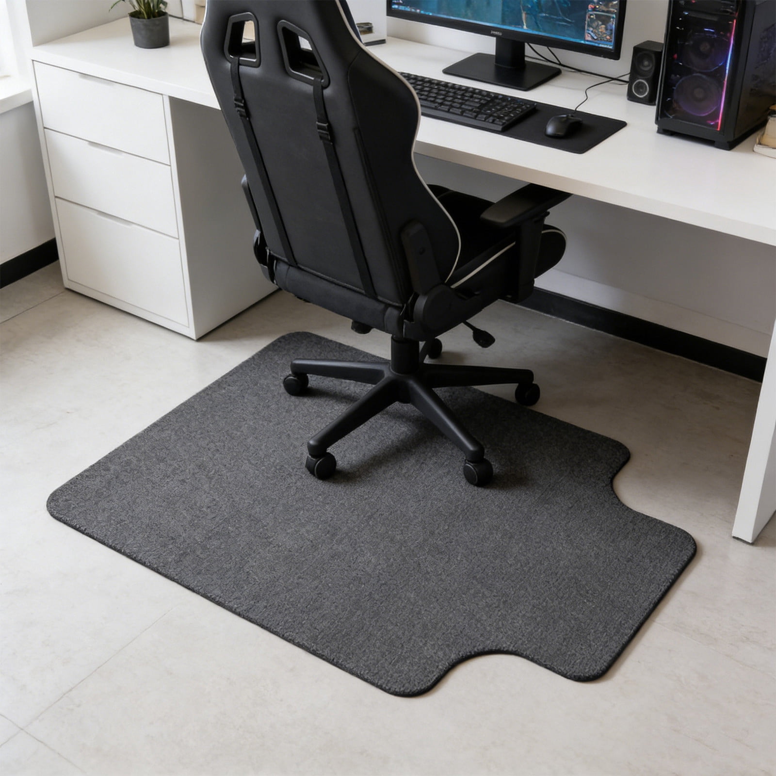 Hard Floor Mat Quiet Rolling Office Rug Surface Desk Floor Protector ...