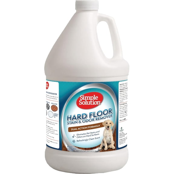 Hard Floor Pet Stain and Odor Remover, Dog Stain and Odor Eliminator Spray, Enzyme Cleaner, Pet Urine Remover for Hardwood Floors, Pee and Poop Destroyer, 1 Gallon
