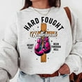 thumbnail image 1 of Hard Fought Hallelujah Sweatshirt, Trending Jesus Faith Pullover, Worship Sweatshirt for Christians, Pray Warrior Inspirational Apparel, 1 of 5