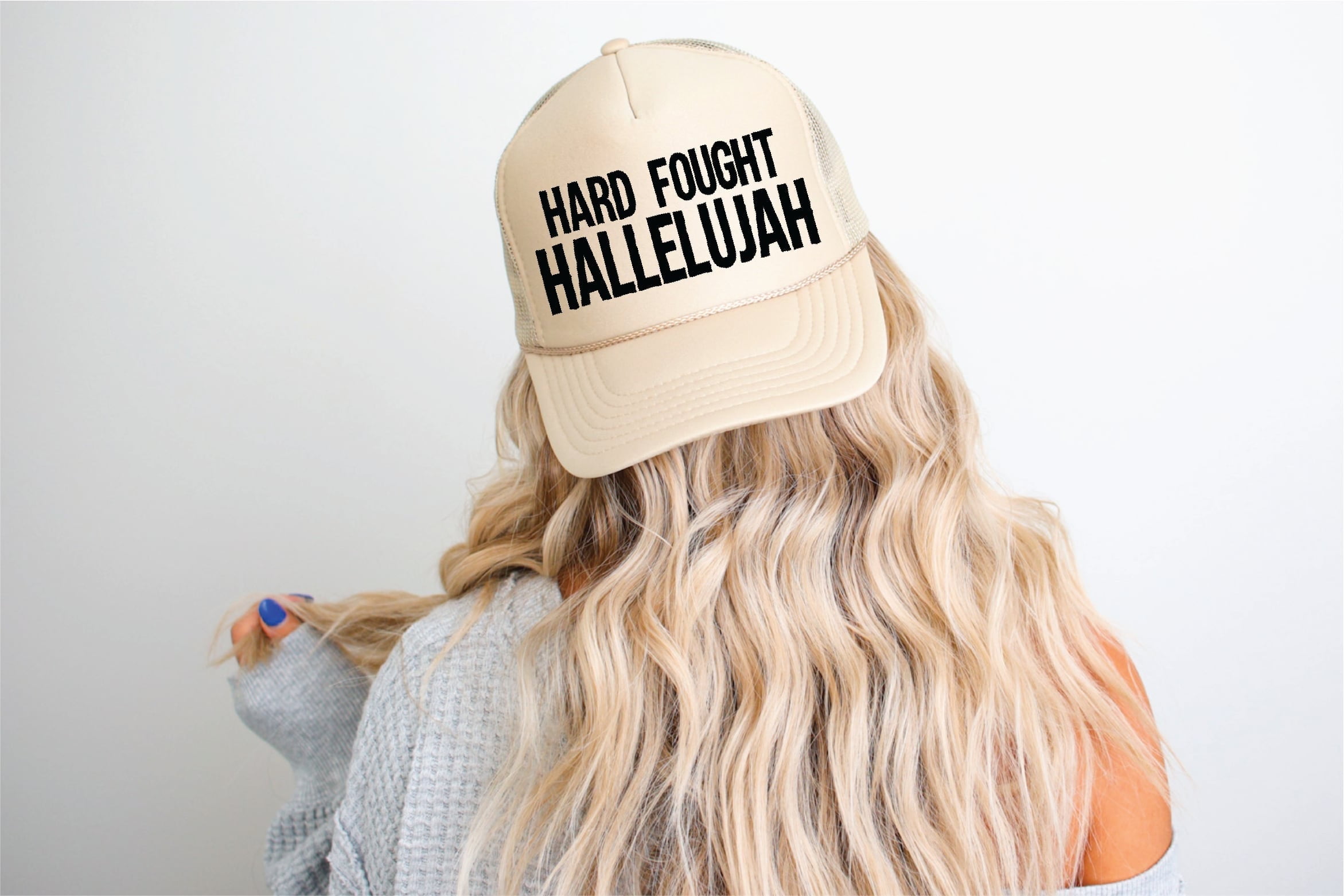 Southern Attitude Designs- Hard Fought Hallelujah Tan Unisex  display picture 3