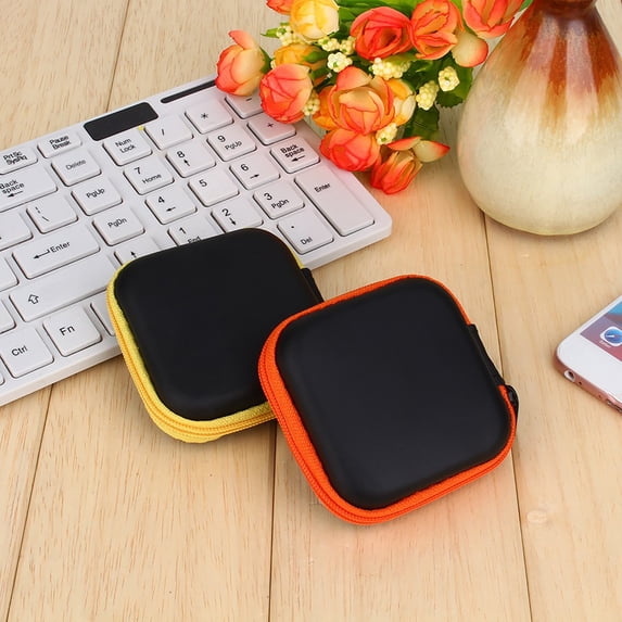 Hard Gadget Case Storage Pouch Big For Key Ring Headphones Cable USB Data Line