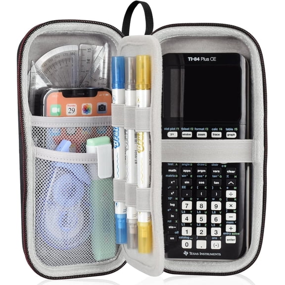 Hard Graphing Calculator Case Compatible with TI-84 Plus CE/TI-84 Plus/TI-Nspire CX II CAS/TI-Nspire II/TI-83 Plus/TI-85/TI-86/TI30xs/TI36X Pro/TI 34 - Grey