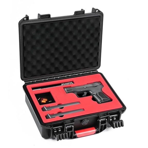 Hard Gun Case for 6" Ruger, Waterproof Pistol Gun Case with Pre-Cut Foam Insert, TSA Lockable Handgun Case for Ruger LCP/LCP II/LCP MAX/LC 380/EC 9S