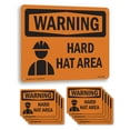 thumbnail image 1 of Hard Hat Area OSHA WARNING Aluminum Sign 10 Inch x 7 Inch - 10 Pack, 1 of 8