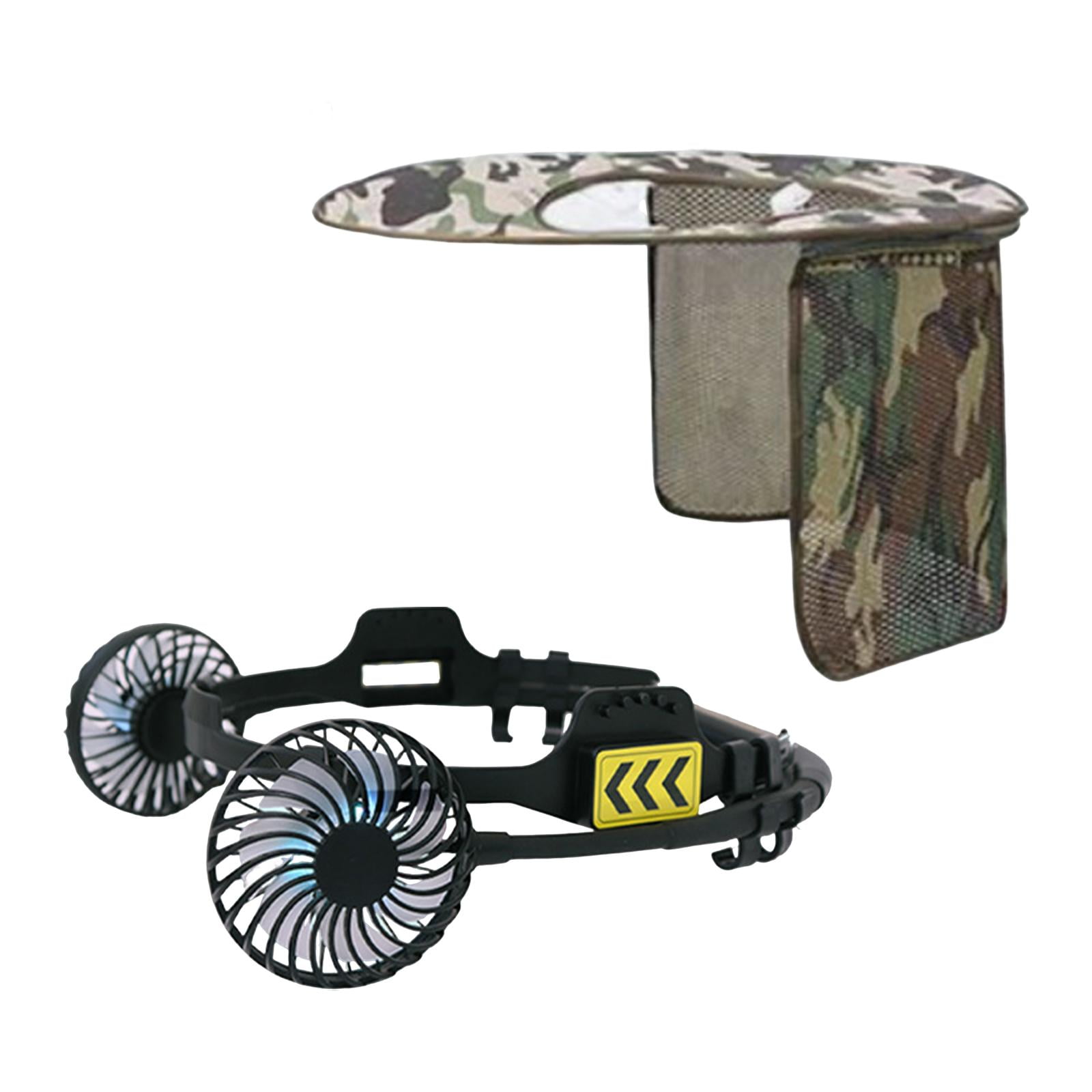 Hard Hat Fan Portable Fan for Safety Hat with Colorful Night Light