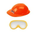 thumbnail image 1 of Hard Hat & Goggles for Kids Dress Up & Pretend Play | Orange Construction Helmet for Toddlers | 1 Size Fits Most, 1 of 3