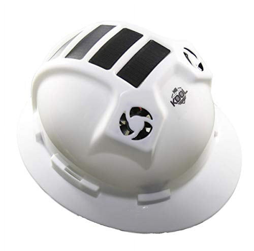 Hard Hat Head Protection Kool Breeze Solar Helmet with Rechargeable Battery and Adjustable Ratchet Suspension