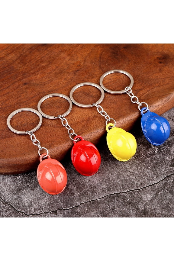 Hard Hat Keychain Portable Mini Helmet Design Bright Color Key Chain Compact Size Key Identifier Backpack Accessory