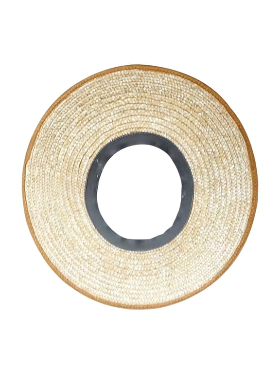 Hard Hat Sun Shade Cap, 18.9 inch Full Brim Woven Straw Visor, Sun Protection Heat Shield for Safety Construction Hard Caps Helmets, Lightweight Breathable Hard Hat Accessories,1Pc