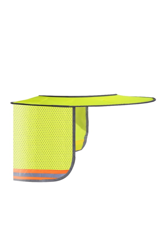 Hard Hat Sun Shade, Full Brim Mesh Visor, High Visibility Sunshield with Reflective Strip, Breathable Elastic Shade for Construction and Outdoor Workers,Green