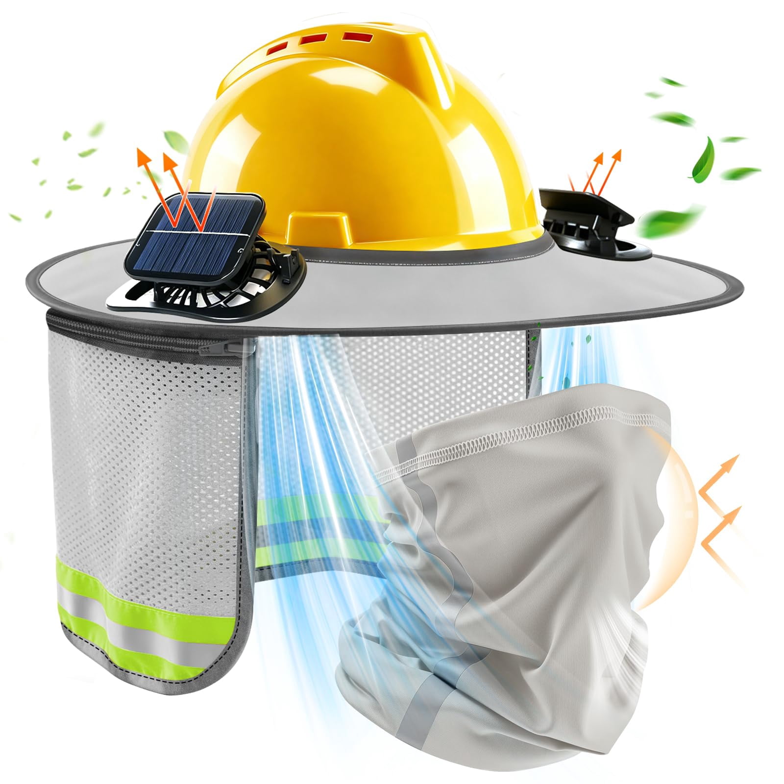 Hard Hat Sun Shade, Hard Hat Visor Full Brim Hardhat Sun Shield