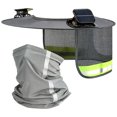 thumbnail image 1 of Hard Hat Sun Shade,Hard Hat Visor Full Brim with Solar Fan,High Visibility Mesh Hardhat Sun Shield with Neck Gaiter,Reflective Strip for Workers Outdoor Summer Protection, 1 of 7