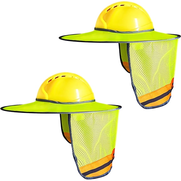 Hard Hat Sun Shade Shield Hardhat Visor - Mesh Neck Shade Full Brim Hard Hats Accessories Neck Protection