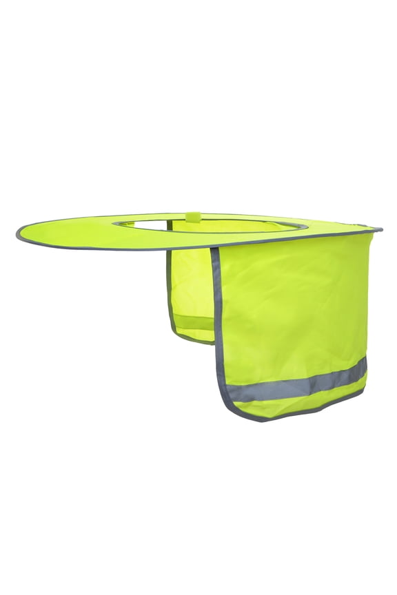 Hard Hat Sunshade, High Visibility Full Brim Neck Sun Shield for Hardhats-LIME