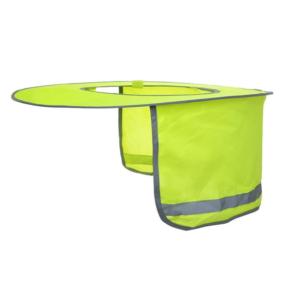 Hard Hat Sunshade, High Visibility Full Brim Neck Sun Shield for Hardhats-LIME
