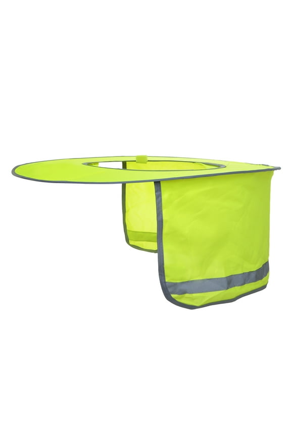 Hard Hat Sunshade, High Visibility Full Brim Neck Sun Shield for Hardhats-LIME