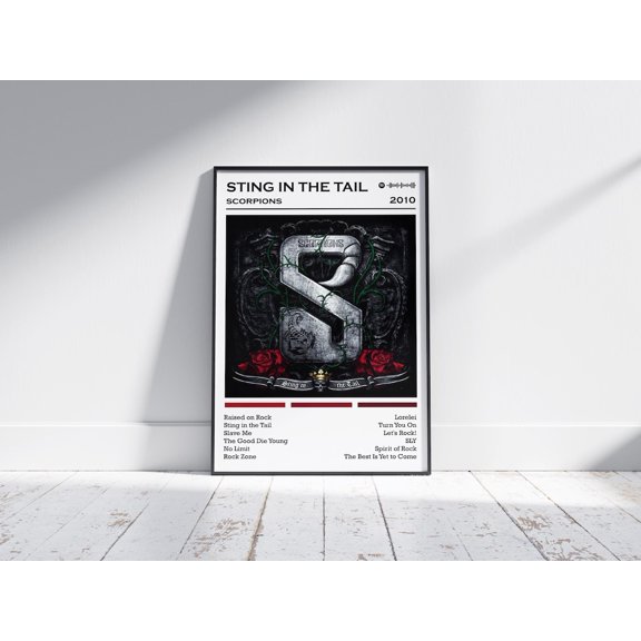 Hard In The Tail Graphic Design Wall Art Studio Decor, Unframed Poster