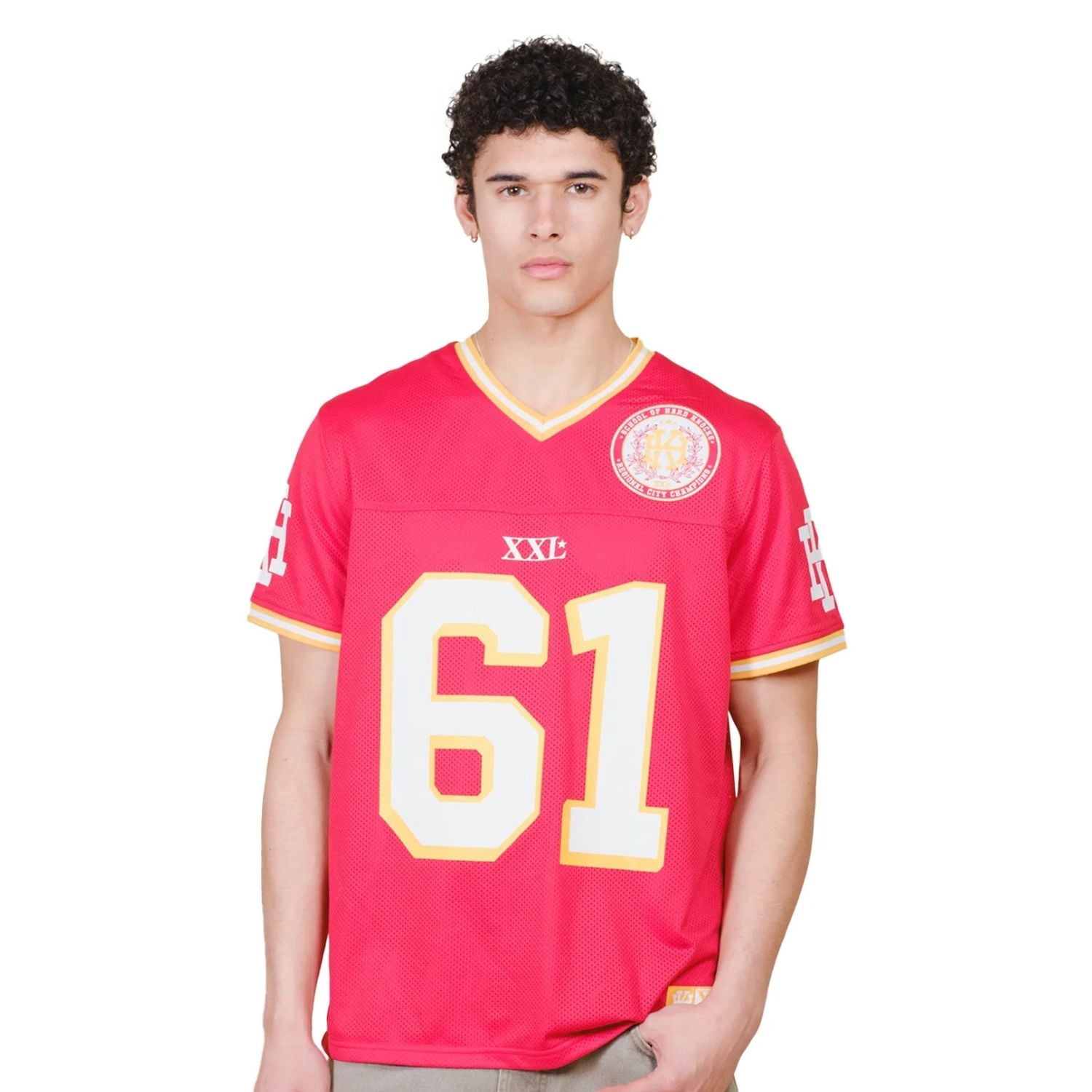 Brooklyn Cloth Men's Hard Knocks Football Jersey, V Neck, Short