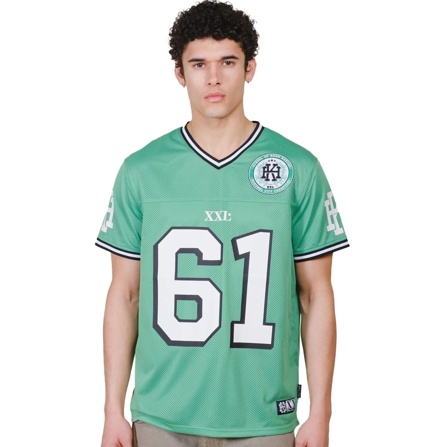 Brooklyn Cloth Men's Hard Knocks Football Jersey, V-Neck, Short