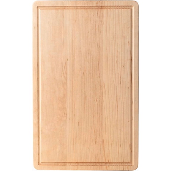 Hard Maple Board for Kitchen - 16"x10"x1.06" Reversible Chopping Board with Juice , Grain Butcher Block